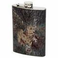 8 Oz. Stainless Steel Flask w/Camouflage Wrap